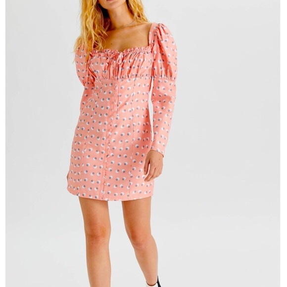 NWT Urban Outfitters Eggie Zen Button Front Mini Dress - Picture 1 of 6